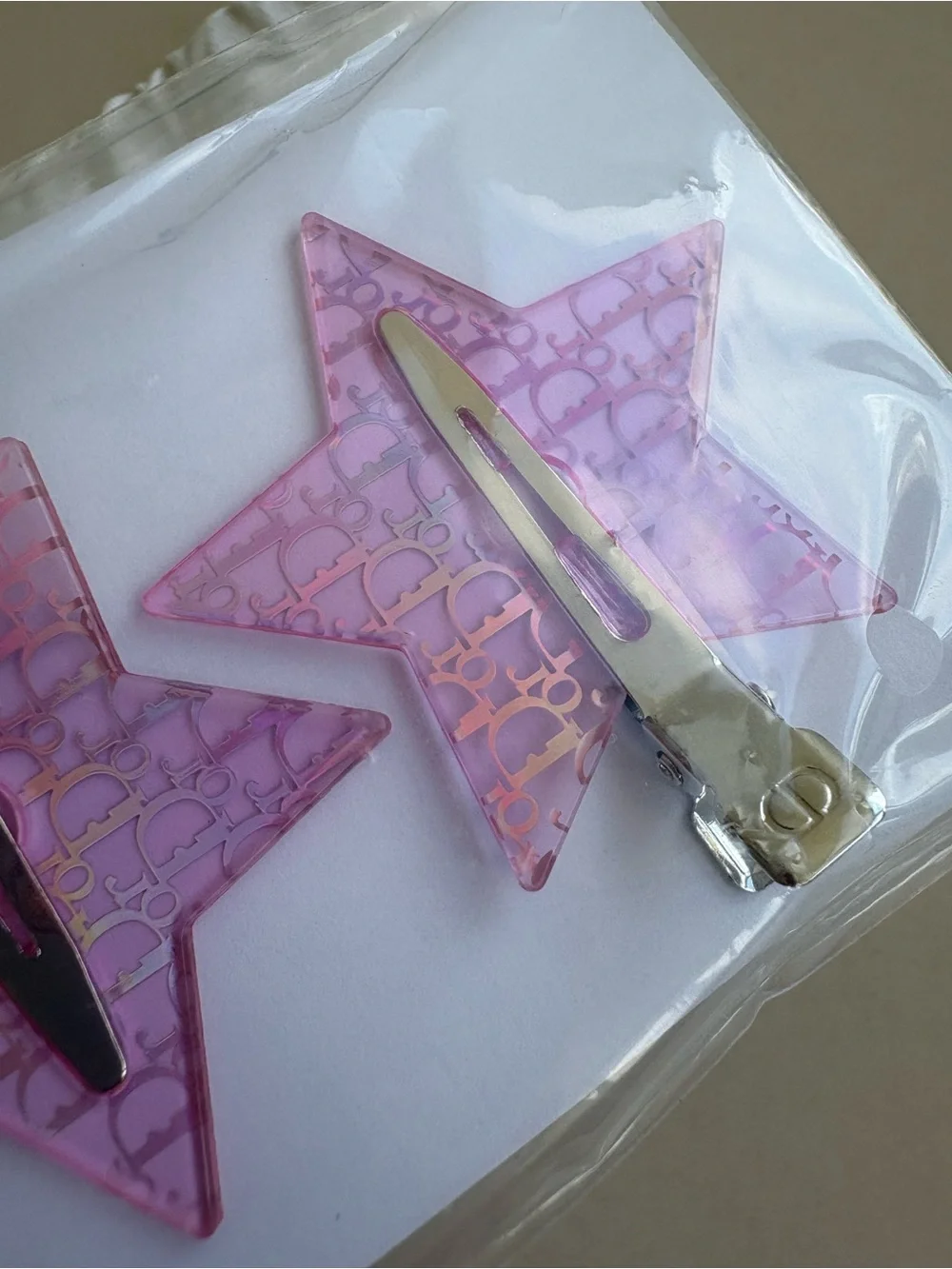Dior Beauty Iridescent Star Hair Clips - New, Set of 2